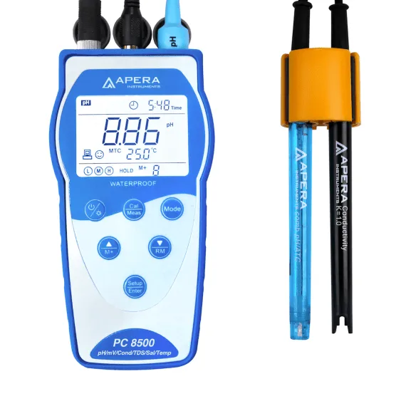 APERA PC8500 Vandens Kokybės Tyrimo Įranga pH matuoklis pH metras EC matuoklis TDS matuoklis Salinity matuoklis
